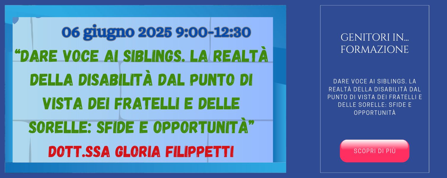 Dare voce ai siblings evento formativo